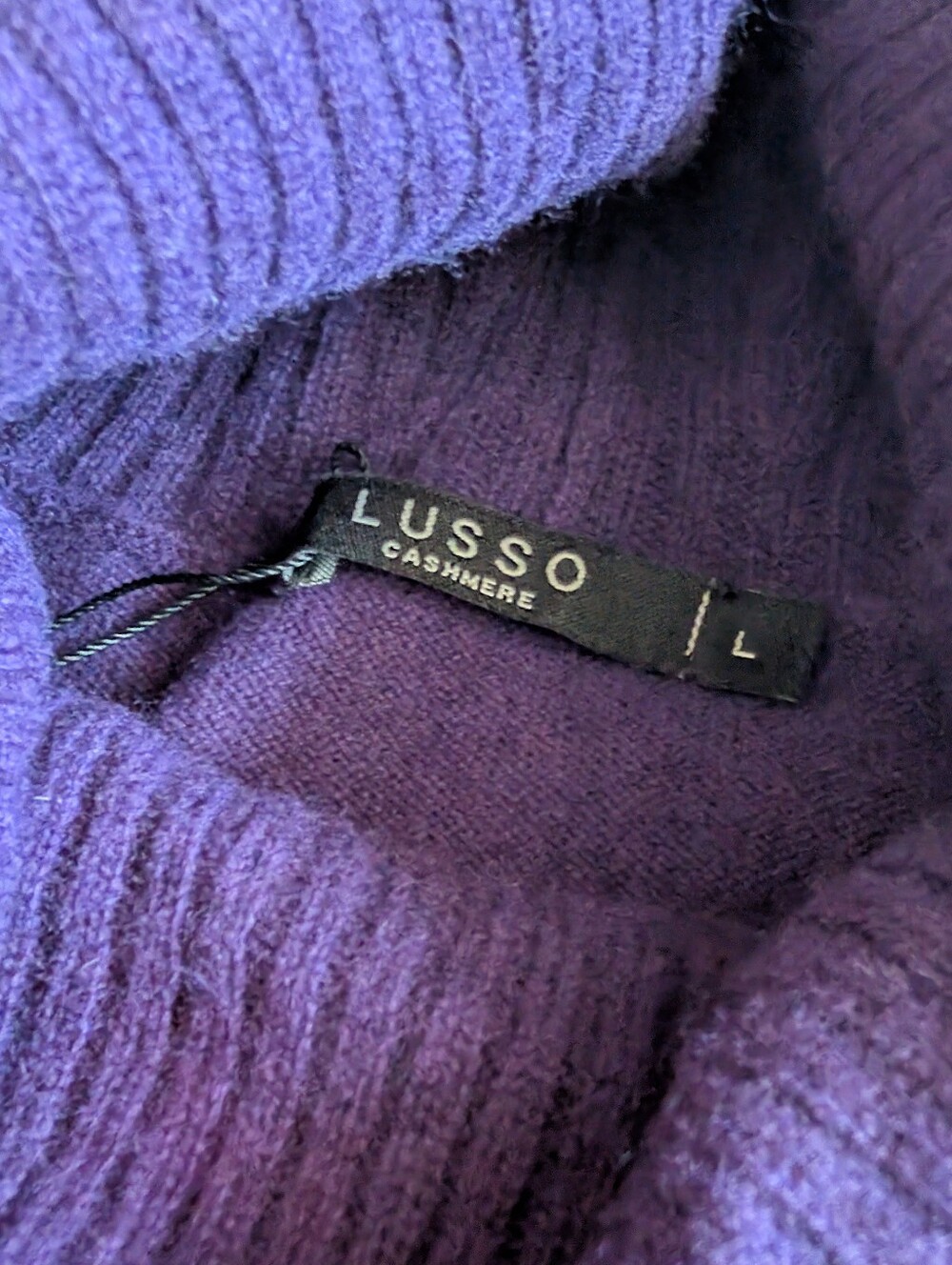 NWT Lusso Cashmere Turtleneck Midi Dress size Large - Picture 6 of 11